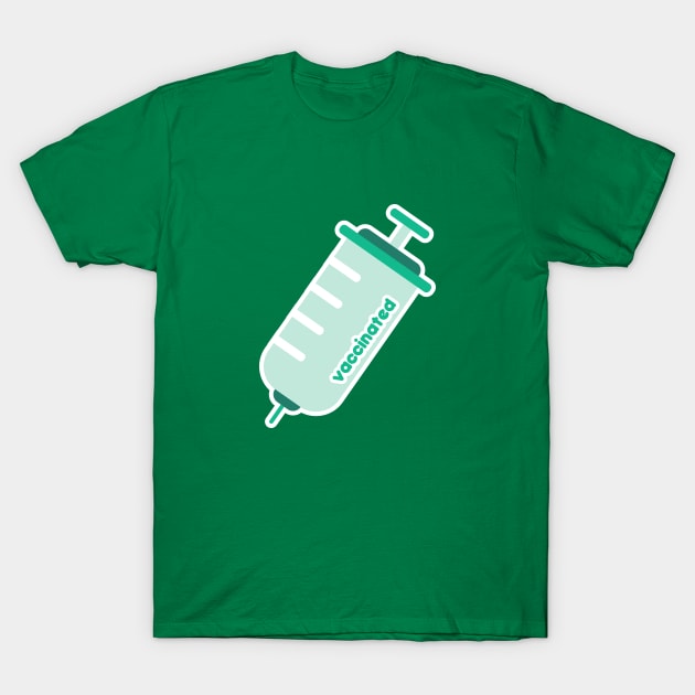Green Kawaii Vaccine T-Shirt by Sasyall